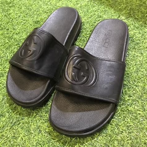 gucci slides black men|gucci slides men real.